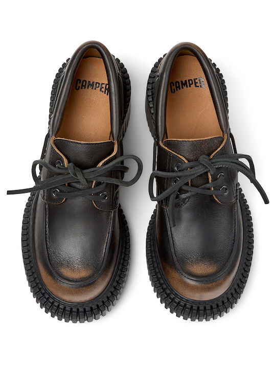 Leather Women's Moccasins in Black Color