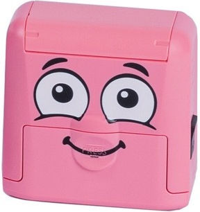 Colop Ink Stamp In Greek Language And Pink Ink Personalized