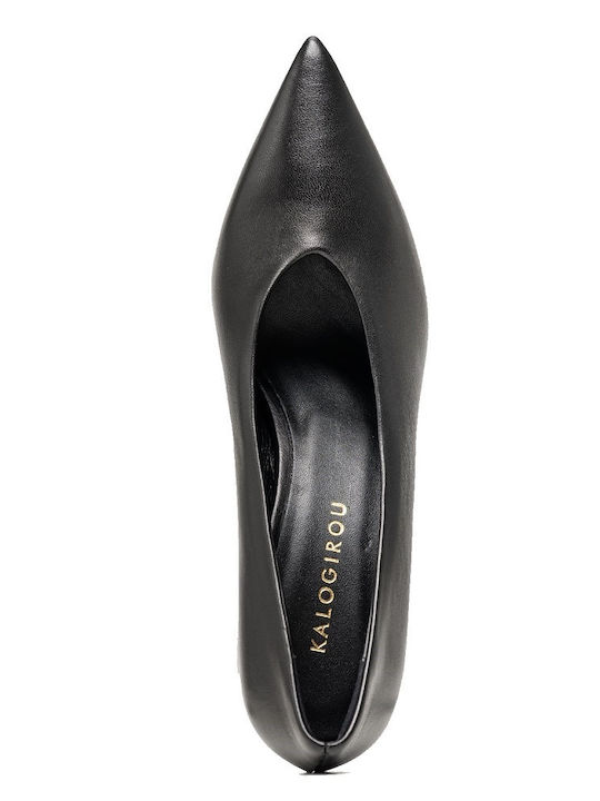 Leather Black Heels