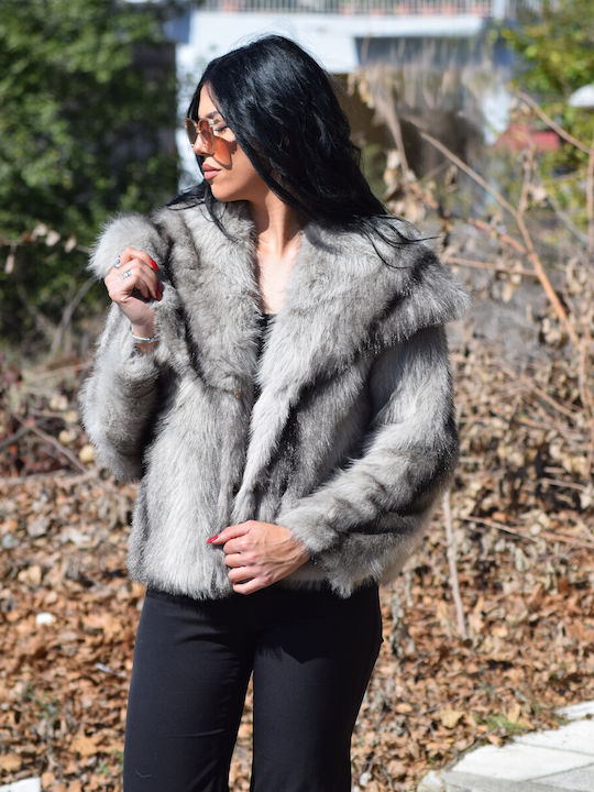 Honey Winter Women's Short Fur Grey-Brown PAN25 | Skroutz.mt