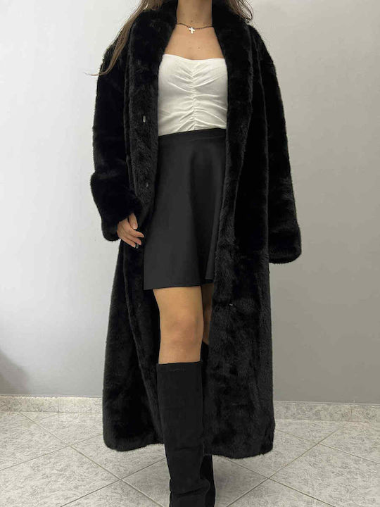 Women's Long Fur Black