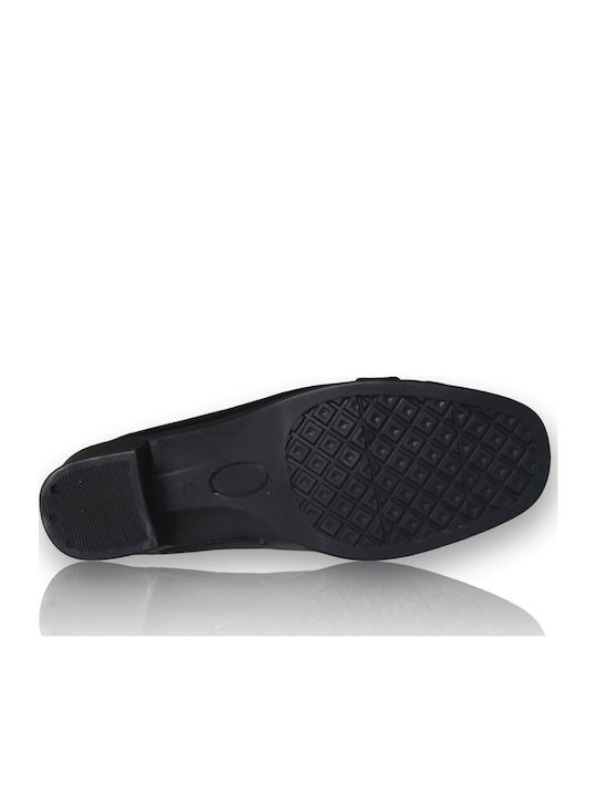 Pumps mit Chunky flachem Absatz Schwarz
