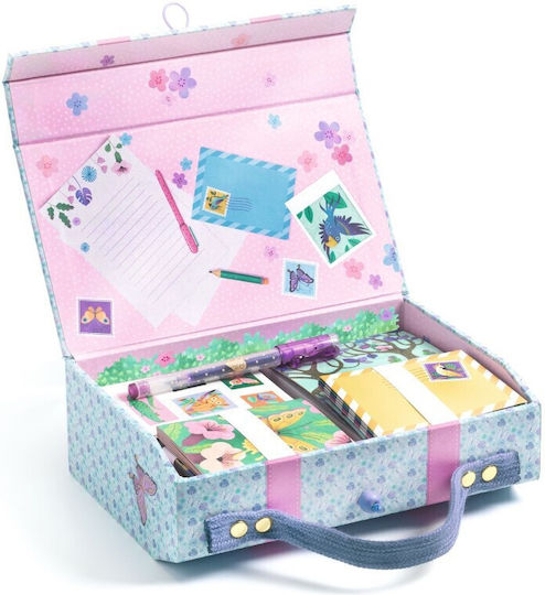 Djeco Kinder Schreibwarenset mit Notizbuch, Kugelschreiber und Etui 1Stück