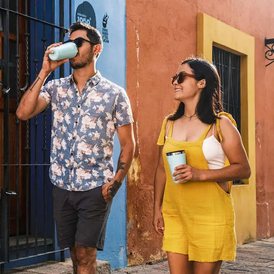 Hydro Flask All Around Tumbler Чаша Термос Неръждаема Стомана Без BPA 473мл Beachplum с Сламка и Дръжка