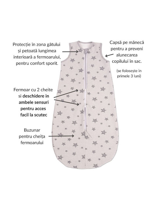 Kidizi Frühlingshaft Schlafsack 1 Tog Galaxy Grey