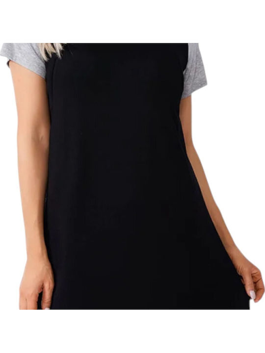 Queen Mother Nightgown Maternity & Nursing Black-grey