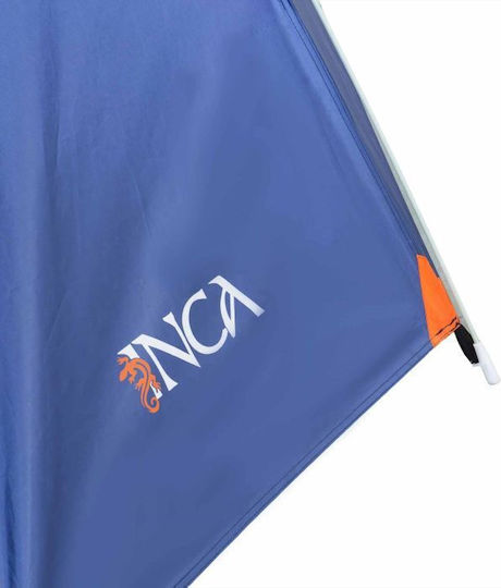 Inca Natura Camping Tent Pop Up Blue With Double Cloth 3 Seasons For 4 People 210x210x150cm