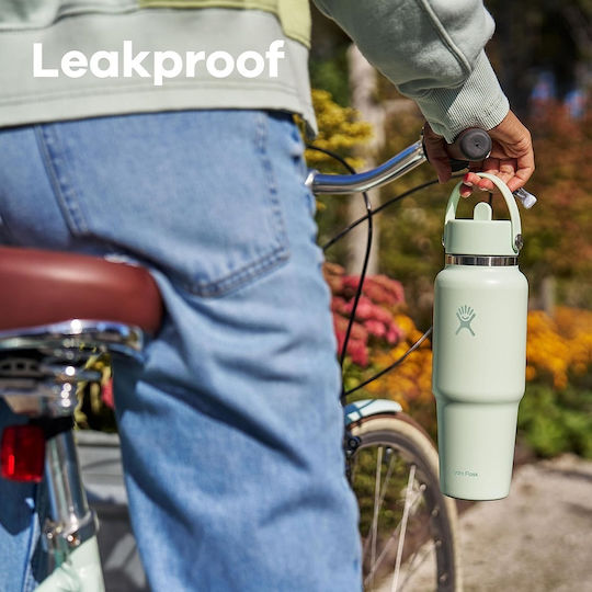 Hydro Flask Wide Mouth Бутилка Термос Неръждаема Стомана Без BPA 710ml Trillium с Сламка