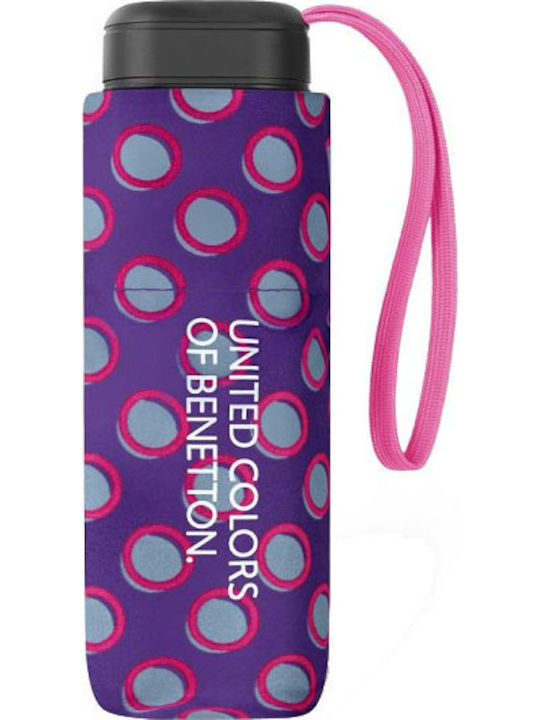 Benetton Super Mini Ομπρέλα Βροχής Σπαστή Μπλε