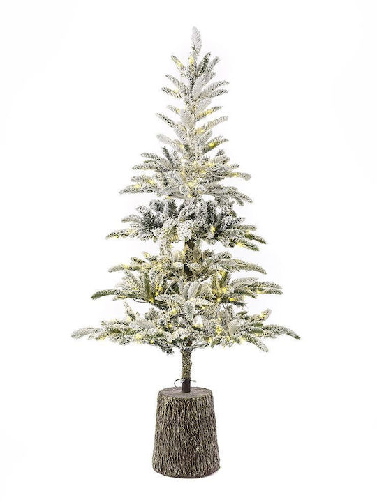 Christmas Tree Princess Pine Snowy 210cm with 424 Branches and with LED Lighting