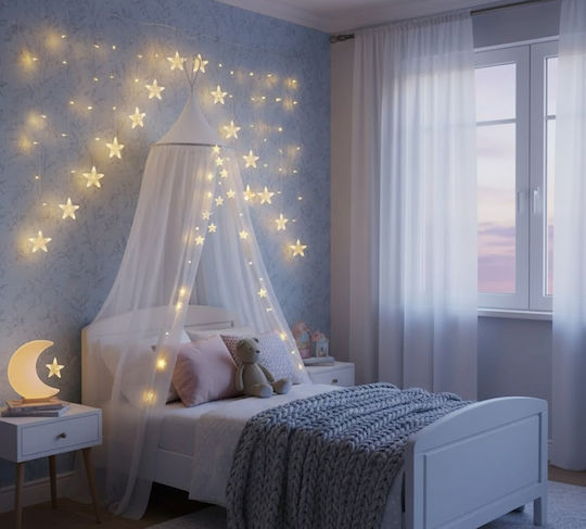 136 Lights LED 3m. Warm White type Curtain 1pcs