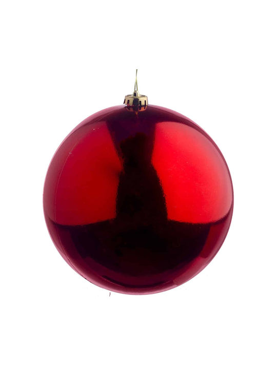 Hängendes Kugel Ornament Ornament Kunststoff Rot 20cm