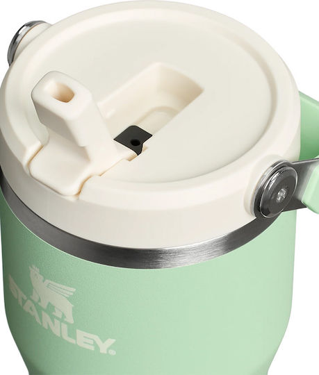 Stanley IceFlow Flip Straw 2.0 Ποτήρι Θερμός Ανοξείδωτο BPA Free 590ml Pistachio με Καλαμάκι