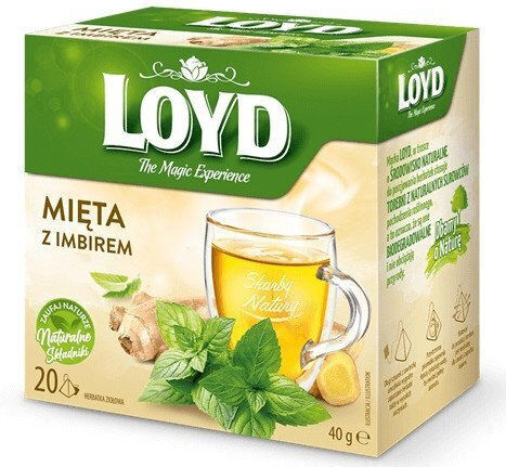 Loyd Herbal Tea Loyd Mint Ginger 20 Pyramid Bags