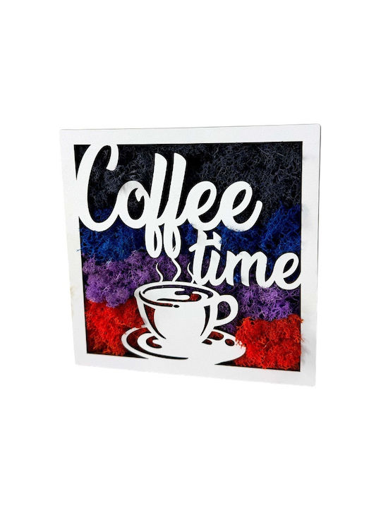 Coffee Time Picture Stabilized Natural Moss Blue-purple-red