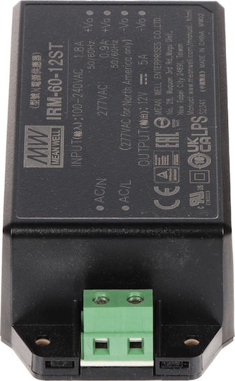 Mean Well Τροφοδοτικό Συστημάτων CCTV IRM-60-12ST