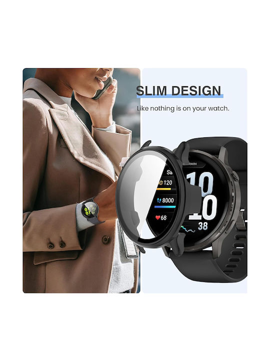 Techsuit Defense360 Pro + Tragbare Hülle Garmin Venu 4 45mm Schwarz