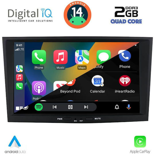 Digital IQ Car Audio System for Opel Corsa / Meriva / Tigra / Vectra 2003-2014 (Bluetooth/USB/AUX/WiFi/GPS/Apple-Carplay/Android-Auto) with Touch Screen 8"
