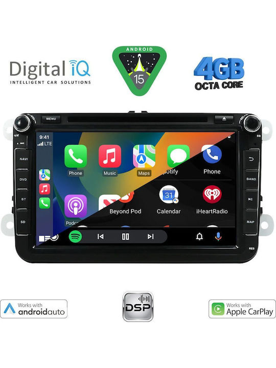 Digital IQ Car Audio System 2004-2018 (Bluetooth/USB/AUX/WiFi/GPS/Apple-Carplay/Android-Auto) with Touch Screen 8"