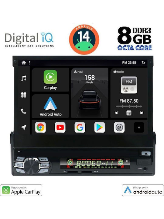 Digital IQ Car Audio System Bluetooth USB AUX WiFi GPS Apple CarPlay Android Auto with 7 Inch Touch Screen DIGITAL IQ BXF 636 CPAA
