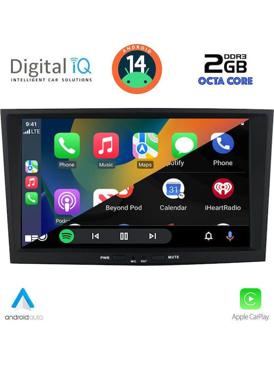 Digital IQ Auto-Audiosystem für Opel Corsa / Meriva / Tigra / Vectra 2004-2014 (Bluetooth/USB/AUX/WiFi/GPS/Apple-Carplay/Android-Auto) mit Touchscreen 8"