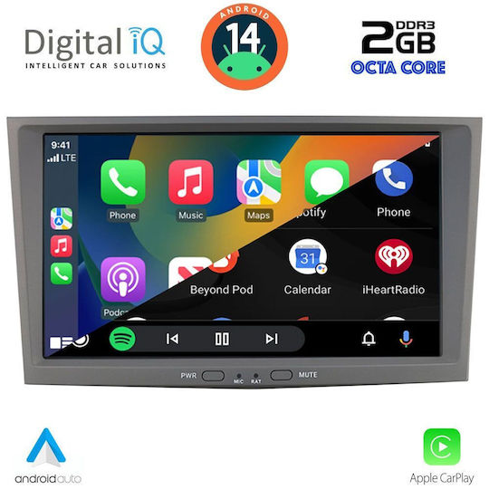 Digital IQ Ηχοσύστημα Αυτοκινήτου για Opel Corsa / Meriva / Tigra / Vectra 2004-2014 (Bluetooth/USB/AUX/WiFi/GPS/Apple-Carplay/Android-Auto) με Οθόνη Αφής 8"