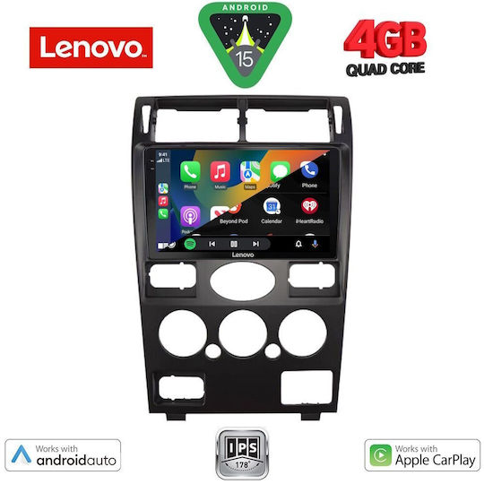 Lenovo Ηχοσύστημα Αυτοκινήτου για Ford Mondeo 2003-2006 (Bluetooth/USB/AUX/WiFi/GPS/Apple-Carplay/Android-Auto) με Οθόνη Αφής 9"