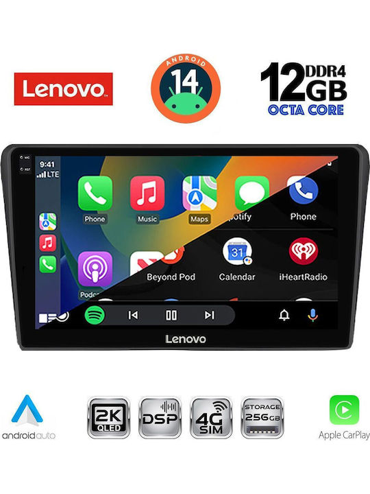 Lenovo Auto-Audiosystem für Toyota Avensis BMW X1 / X3 / X4 2003-2009 (Bluetooth/USB/AUX/WiFi/GPS/Apple-Carplay/Android-Auto) mit Touchscreen 9"