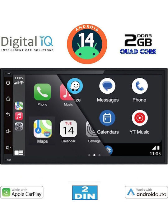 Digital IQ Ηχοσύστημα Αυτοκινήτου 2003-2008 (Bluetooth/USB/AUX/WiFi/GPS/Apple-Carplay/Android-Auto) με Οθόνη Αφής 6.5"