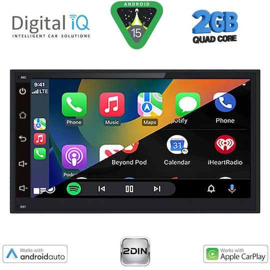 Digital IQ Car Audio System 2003-2008 Bluetooth USB AUX WiFi GPS Apple CarPlay Android Auto with 6.5 Inch Touch Screen