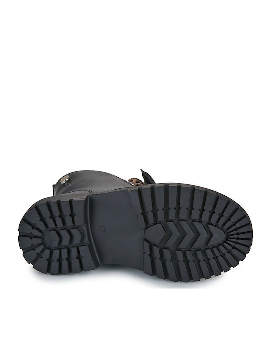 Anatomice Cizme Copii din Piele cu Fermuar Negre