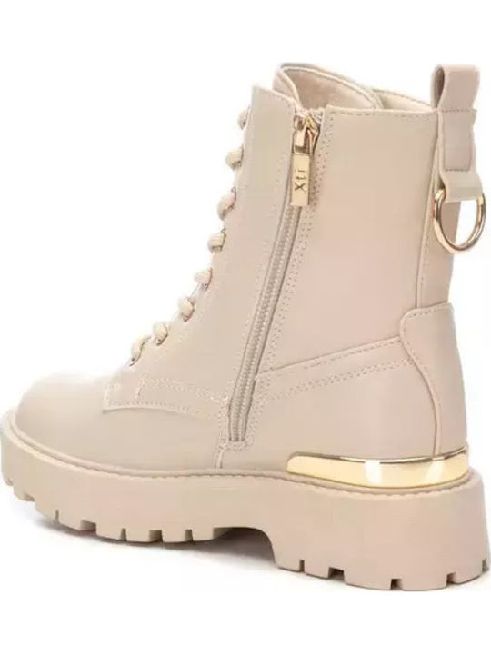 Kinderstiefel mit Reißverschluss Beige