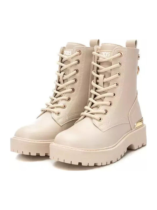 Kinderstiefel mit Reißverschluss Beige