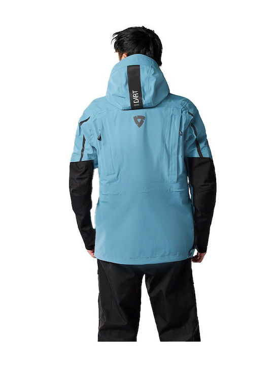 Rev'IT Smock Blackwater 3 H2O Χειμερινό Ανδρικό Μπουφάν Μηχανής Cordura Αδιάβροχο Μπλε
