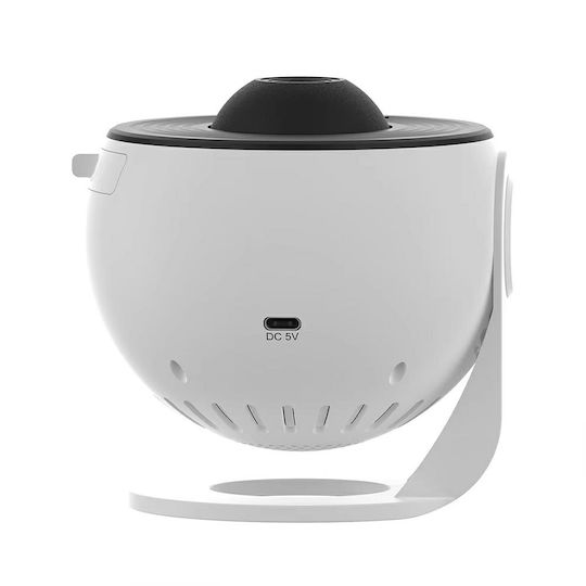 Beline Led Περιστρεφόμενο Παιδικό Φωτιστικό Projector με Προβολή Αστεριών Λευκό