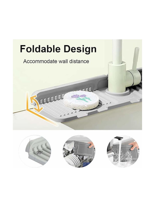 Uncle George Kitchen Sink Organizer Made of Gray Plastic 37x11.5x1.5cm
