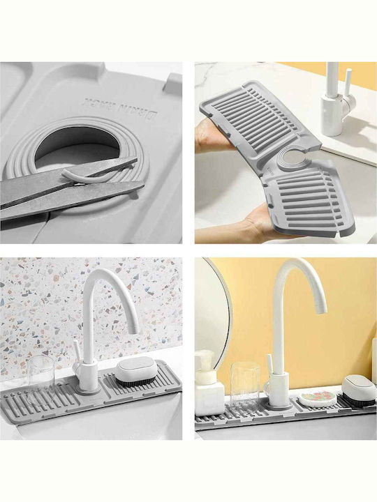 Uncle George Kitchen Sink Organizer Made of Gray Plastic 37x11.5x1.5cm