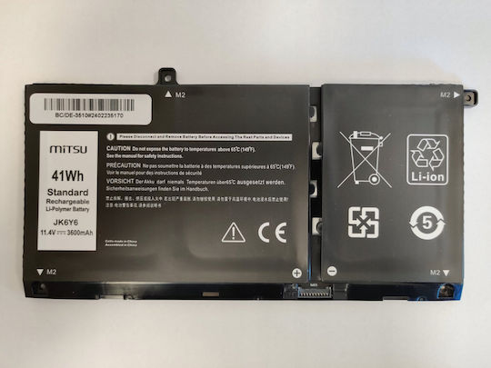 Mitsu Συμβατή Μπαταρία για Dell Latitude / Vostro Dell Latitude 15 (3510), Vostro 14 (5402) με 3600mAh