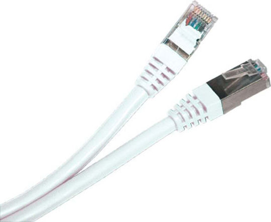 Професионален Усилен Двойно Екраниран Logon Cat6a Sftp Awg26 Lsoh 2м 500mhz Бял Tcr6ass020wh