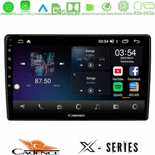 Cadence Ηχοσύστημα Αυτοκινήτου για Nissan Navara / Pathfinder 2006-2012 (Bluetooth/USB/WiFi/GPS/Apple-Carplay/Android-Auto) με Οθόνη Αφής 9"