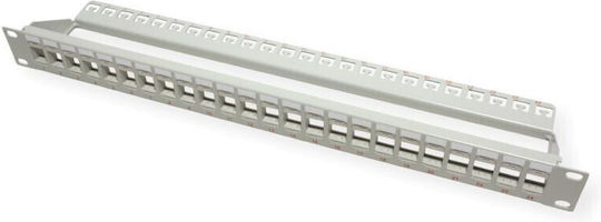 Roline Keystone 19'' Module Frame Cat.5/cat.6 24 Ports Blank Unshielded Light Grey