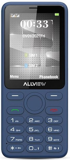 Allview M30 Luna Dual SIM Κινητό με Κουμπιά Μπλε