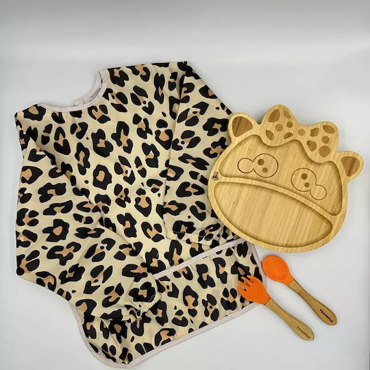 Pandaboo Feeding Set made of Bamboo with Non-Slip Base 2pcs