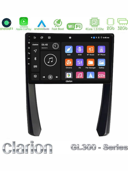 Clarion Car Audio System for Nissan Navara / Pathfinder 2006-2012 (Bluetooth/USB/AUX/WiFi/GPS/Apple-Carplay/Android-Auto) with Touch Screen 9"