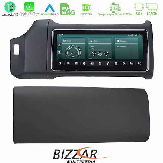 Bizzar Auto-Audiosysteme 2 DIN Bluetooth USB WiFi GPS Apple CarPlay Android Auto CD mit Touchscreen 12.3 Zoll