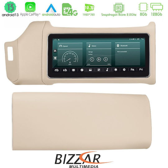 Bizzar Auto-Audiosysteme 2 DIN Bluetooth USB WiFi GPS Apple CarPlay Android Auto CD mit Touchscreen 12.3 Zoll