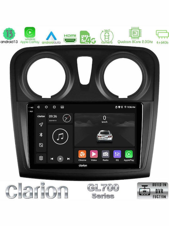 Clarion Автомобилна Аудио Система (Блутут/USB/WiFi/GPS/Apple-Carplay/Android-Auto) с Тъчскрийн 9"