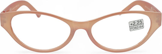 Optosquad Damen Lesebrille +4.00 in Orange Farbe OPT7525-1