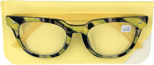 Optosquad Lesebrille +2.00 in Gelb Farbe OPT6525-3