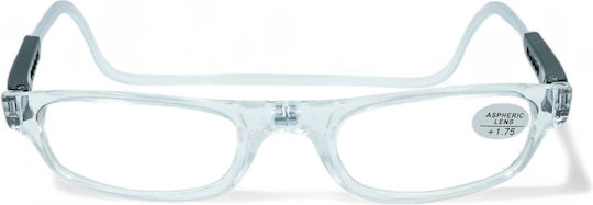 Optosquad Reading Glasses +2.75 with Magnet in Transparent color A0082